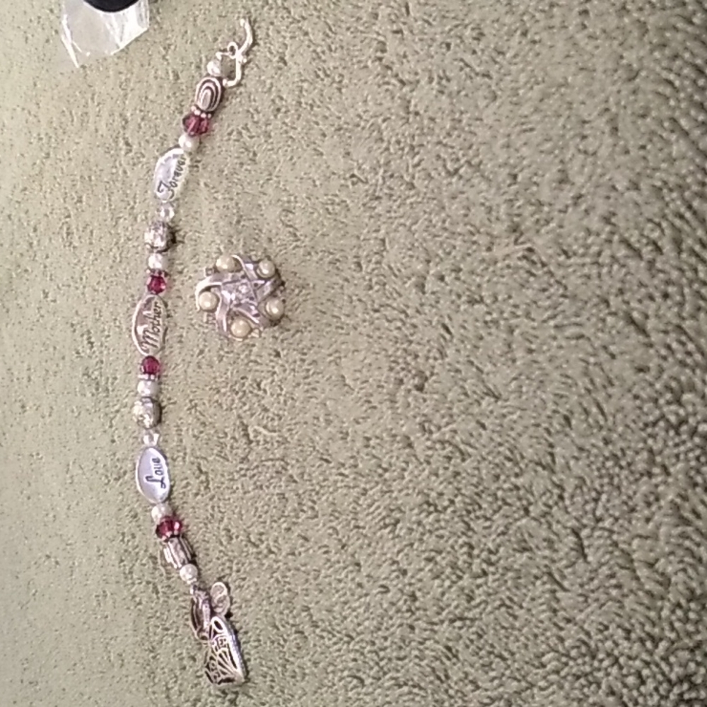 Mother Mary bracelet with single earring